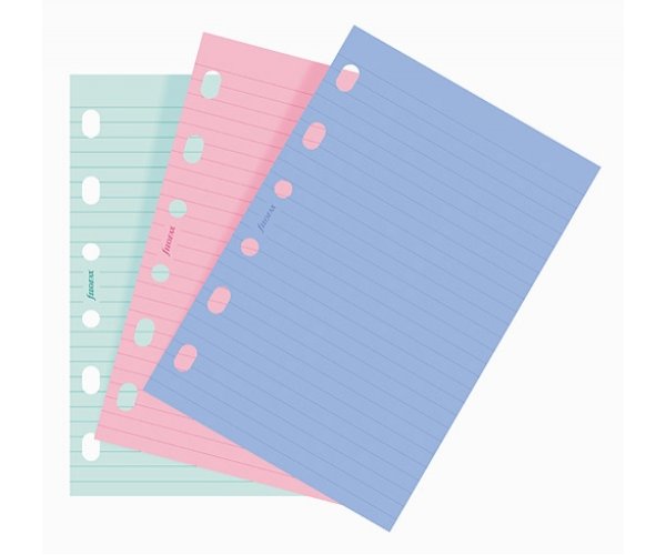 Filofax papír linkovaný, fashion barvy, 30 listů - kapesní