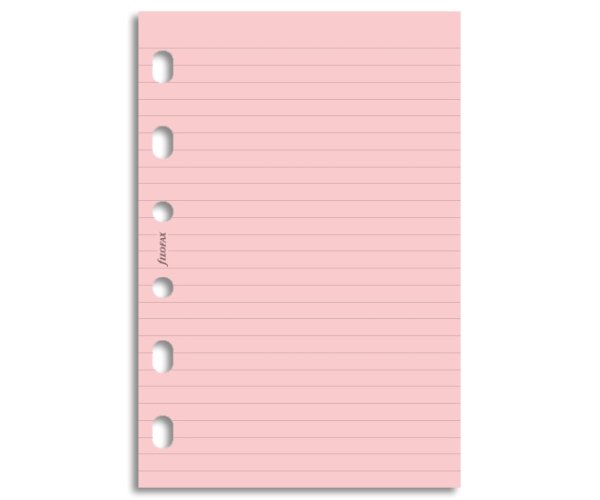 Filofax papír linkovaný růžový, 20 listů - kapesní