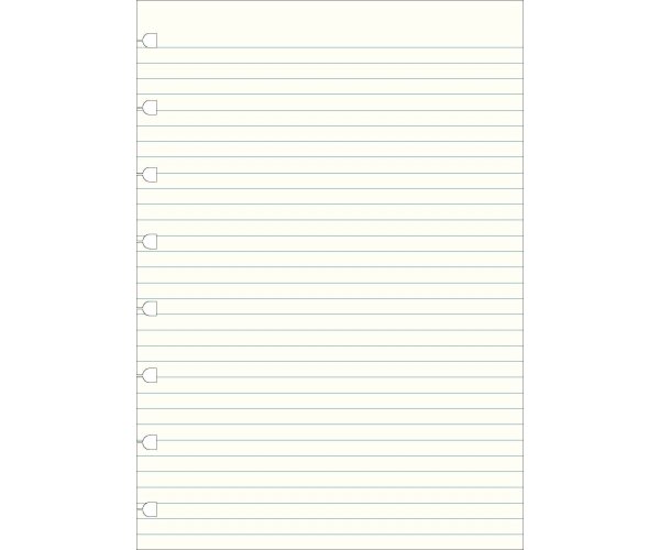 Filofax náhradní listy do zápisníků A4 - linkované