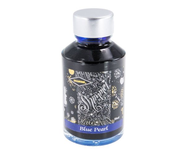 Diamine Shimmer Blue Pearl 50 ml, lahvičkový inkoust