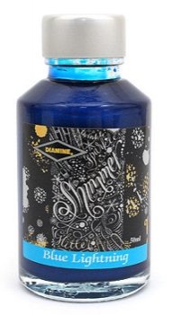 Diamine Shimmer Blue Lightning 50 ml, lahvičkový inkoust