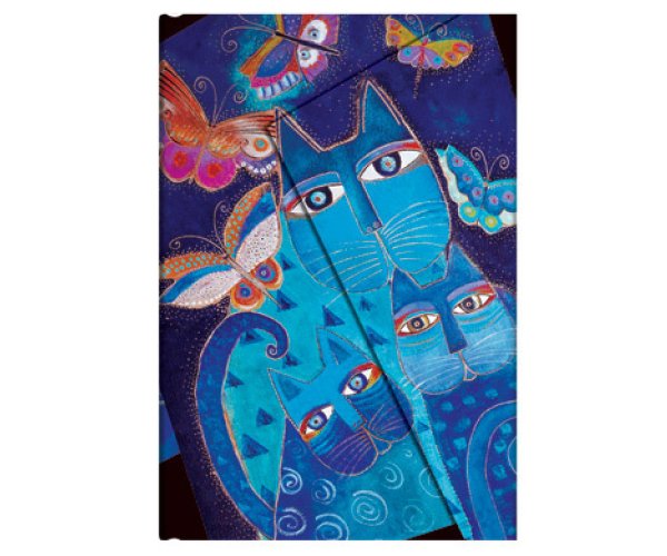 Paperblanks zápisník Blue Cats and Butterflies Midi