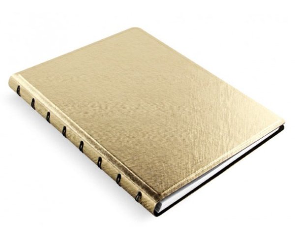 Filofax Saffiano Gold A5 zápisník