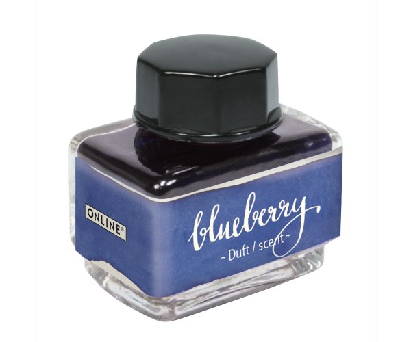 Online Blueberry, modrý lahvičkový inkoust