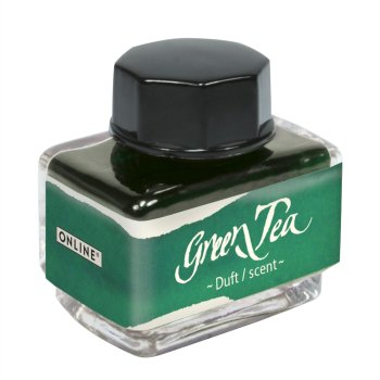 Online Green Tea, zelený lahvičkový inkoust