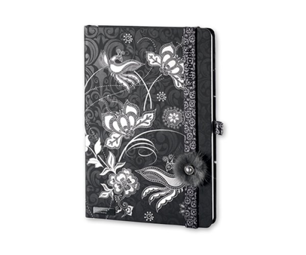 Lanybook Fluffy Black A5