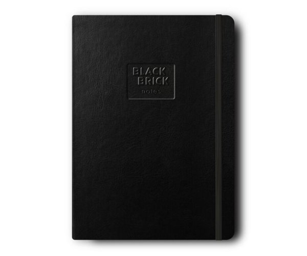 Black Brick A5 černý linkovaný zápisník