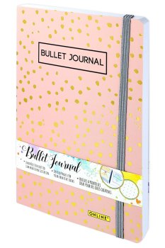 Online Spotlights Rose Bullet Journal tečkovaný zápisník A5