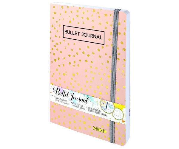 Online Spotlights Rose Bullet Journal tečkovaný zápisník A5
